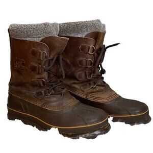 Sorel Kananaskis II Brown Men's Leather Snow Boots Size 9